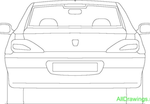 Peugeot 406 Coupe (Пежо 406 Купе) - чертежи (рисунки) автомобиля